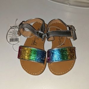 3/$30 Brand New Toddler Size 6 Rainbow Crystals Love Your Sandals by George